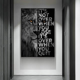 Tableau lion Affiche noir et blanc