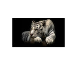 tableau lion calme