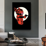 Tattoo Dog Canvas Painting on the Wall Modern Cool Animal 