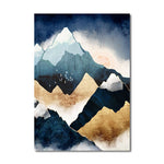 Cadre abstrait montagne bleue