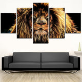 tableau lion visage mystique