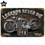 Retro Motorcycle Tin Sign Garage Man Cave Metal Poster 