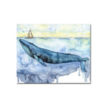 tableau baleine et tache bleue