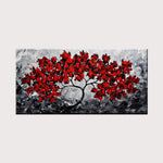 tableau peinture arbre feuilles jaunes