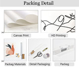 tableau abstrait fermier et feuilles