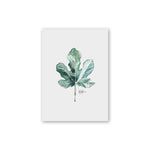 tableau feuille verte fond gris