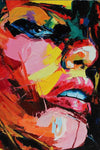 tableau street art visage femme