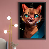 tableau peinture chat rigolo