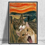 tableau chat cri du Munch