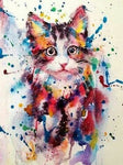 tableau peinture graffiti d’un chat