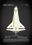 Affiche vintage avion shuttle