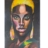 tableau graffiti femme noire