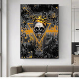 tableau Skull Golden