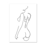 tableau ligne femme yoga