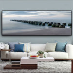 tableau photo rocher dans la mer