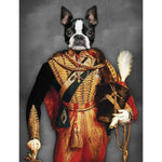 Affiche vintage bulldog costume