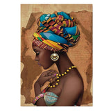 tableau visage africaine