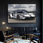 tableau super car blanche