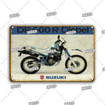 Motorized Garage Decorative Metal Plates Vintage Motorcycle 