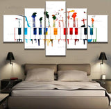 tableau graffiti coloré de piano