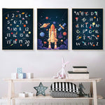 tableau numéro style espace