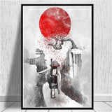 Japanese Zen ink painting art posters and canvas paintings 