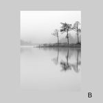 tableau photo montagne en noir et blanc