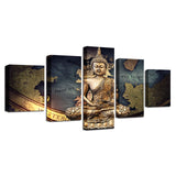 affiche carte du monde de Bouddha 