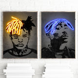 tableau Travis Scott cheveux bleus