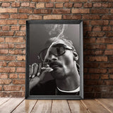 tableau de Snoop Dogg avec une clope
