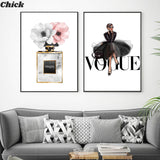 tableau fond blanc femme vogue