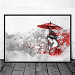 Japanese Zen ink painting art posters and canvas paintings 