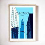 Tableau peinture Chicago