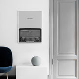 tableau vinyle noir fond gris