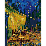 Affiche abstrait Van Gogh village