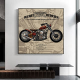Tableau vintage moto biker