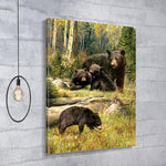 tableau image famille ours