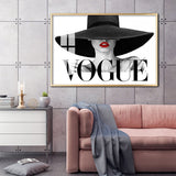 Affiche écriture vogue et femme