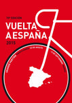 Affiche vintage vélo fond rouge