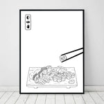 Japanese Food Wall Art Prints Dumplings Poster Kitchen Art 