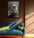 tableau de Snoop Dogg avec une clope