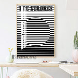 tableau rayure noir et blanche