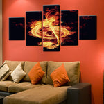 tableau clé de sol en feu