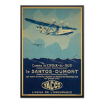 Tableau vintage avion mer