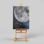 tableau affiche explicative de la lune