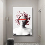 Cadre medusa cheveux rouge