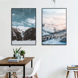 tableau photo grandes montagnes de neige