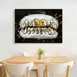 tableau dents en or