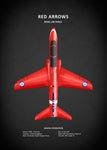 Affiche vintage avion red arronws