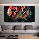 Cadre peinture tigre ninja